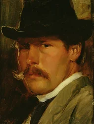 Selbstporträt mit Hut, 1900